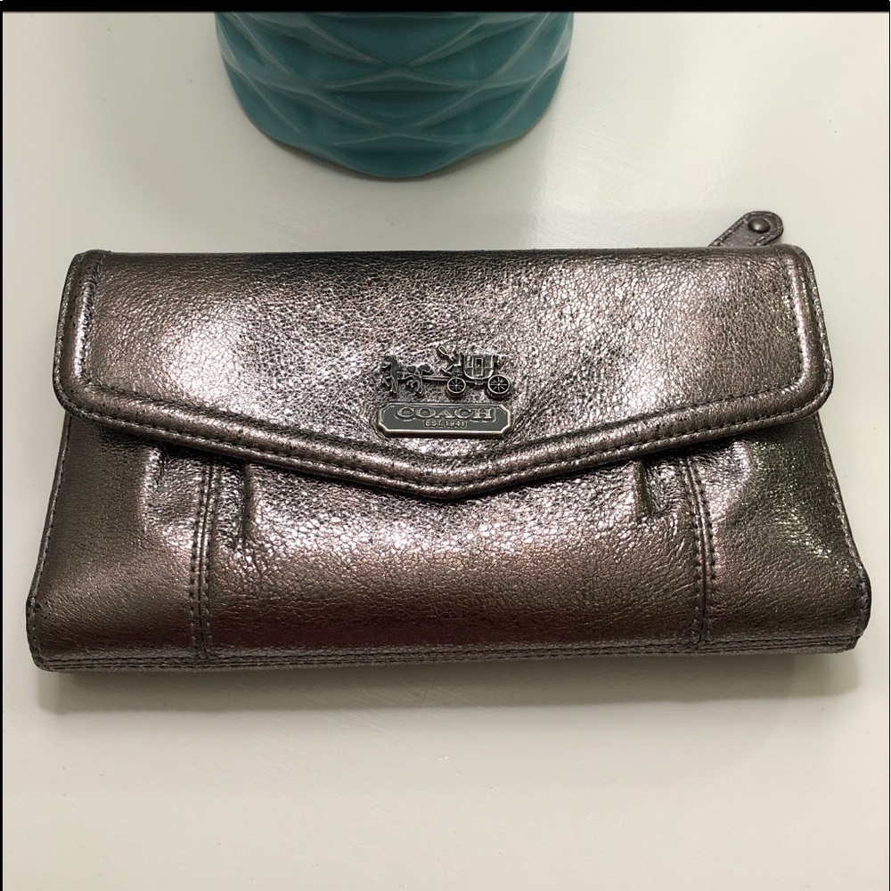 Coach Gunmetal Large Ashley Wallet - Picture 2 of 8